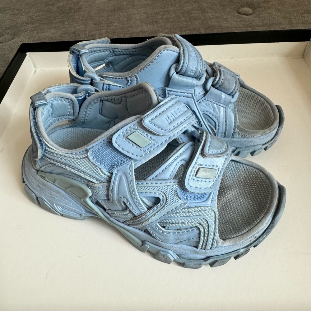 Balenciaga Kids Track Touch-Strap Open-Toe Sandals size27